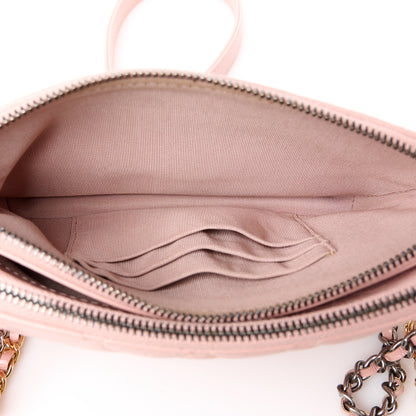 Chanel Aged Calfskin Quilted Small Gabrielle Clutch With Chain Light Pink 6 of 14