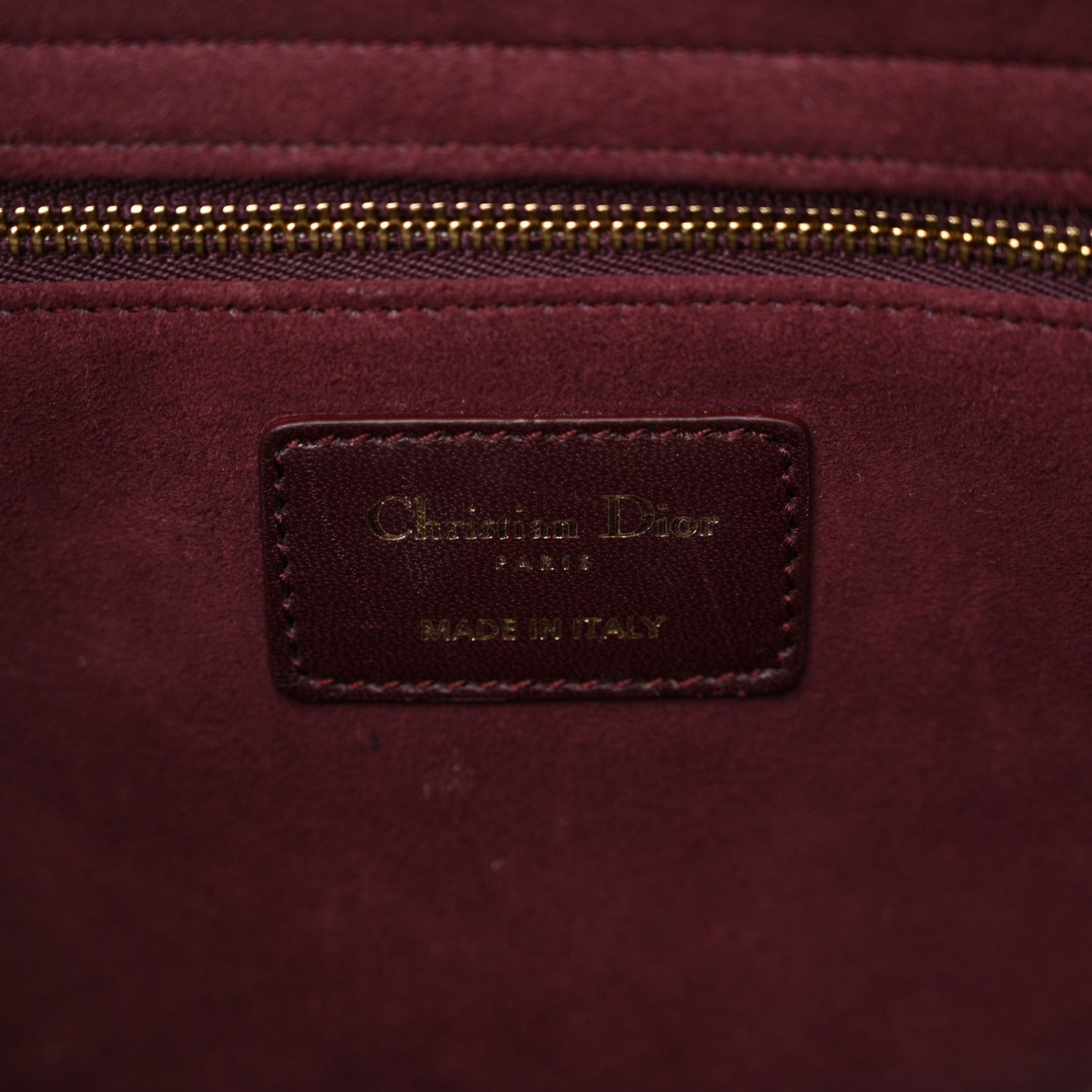 Christian Dior Lambskin Cannage Large Lady Dior Burgundy 6 of 13