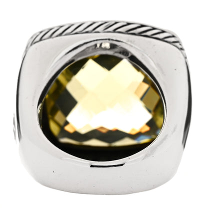 David Yurman Sterling Silver Diamond Citrine 20mm Albion Ring 54 7 4 of 5