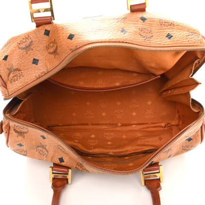 MCM Visetos Essential Boston Bag Cognac 5 of 11