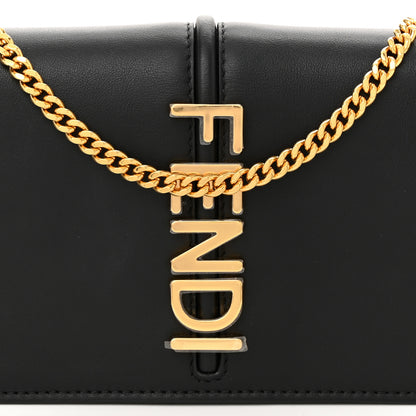 Fendi Vitello Grace Matte Fendigraphy Wallet On Chain Black 8 of 11