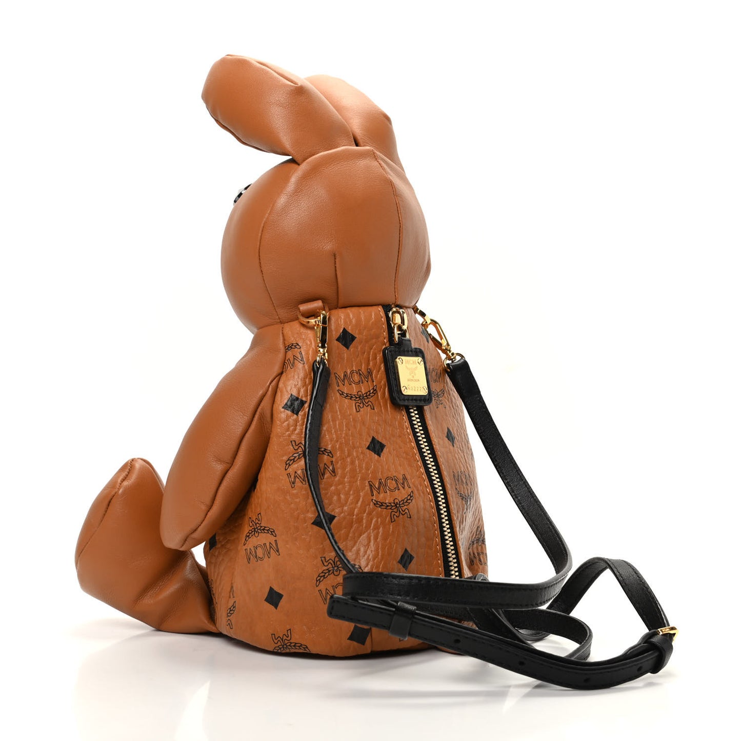 MCM Visetos Rabbit Zoo Doll Backpack Cognac 747536 – FASHIONPHILE
