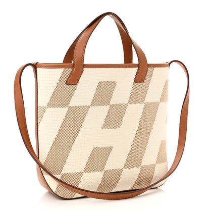Hermes Swift Toile H Cabas H En Biais 27 Ecru Naturel Gold 3 of 11