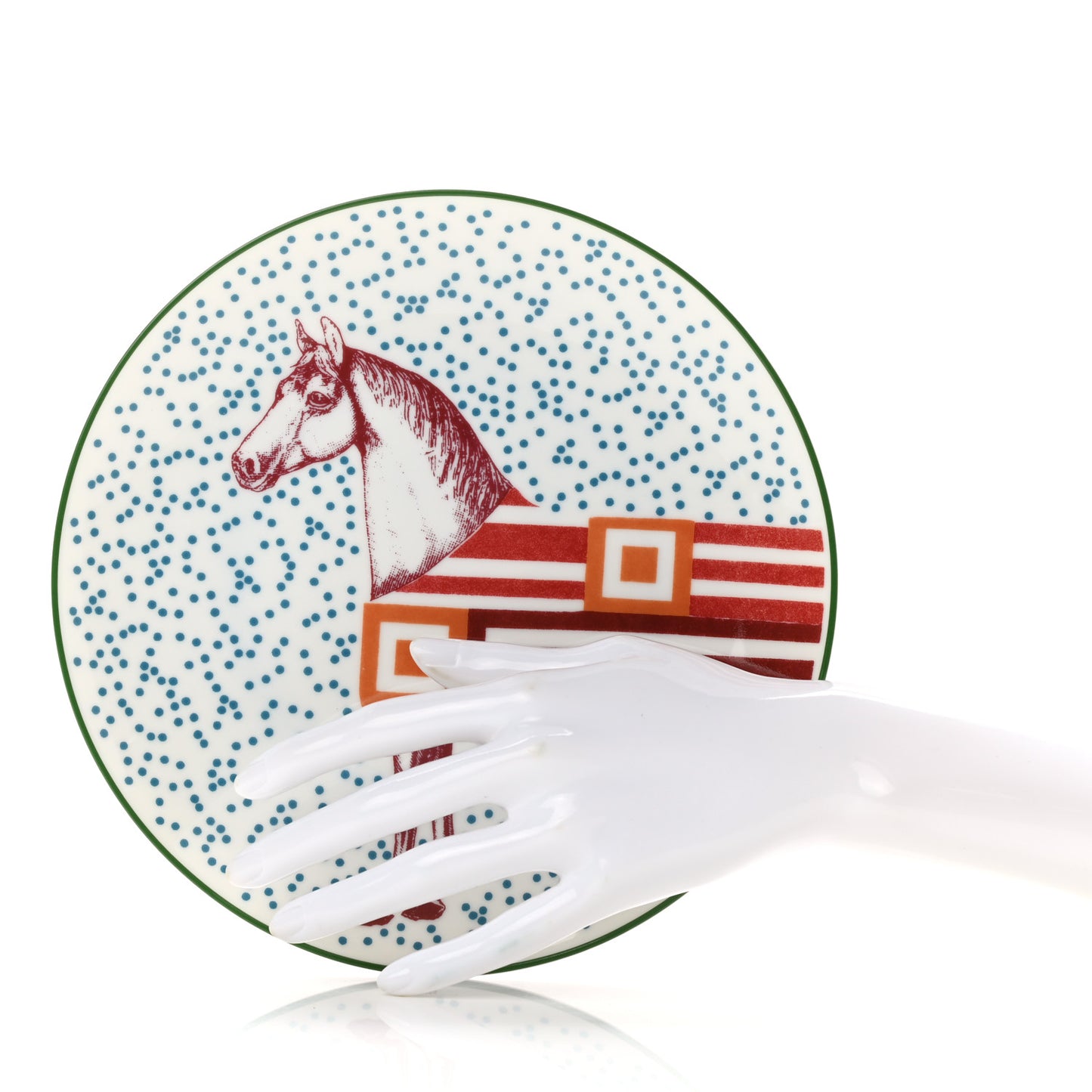 Porcelain Hippomobile Dessert Plate
