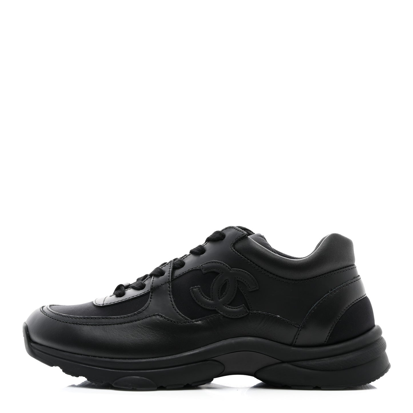 Calfskin Lambskin CC Uniform Sneakers 42 Black