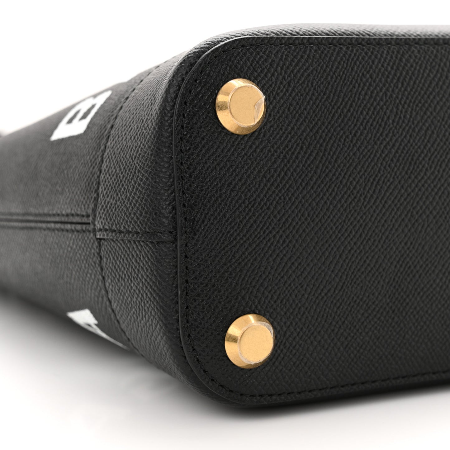 Grained Calfskin Ville Aj Tote XXS Black