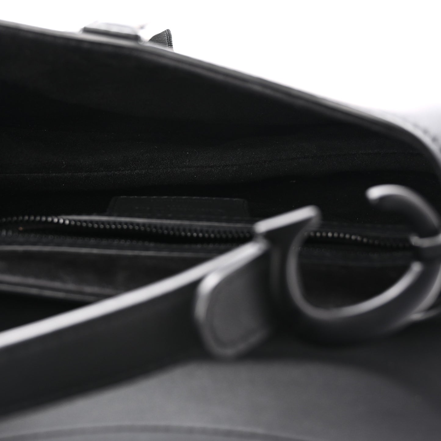 Ultra Matte Calfskin Saddle Bag Black