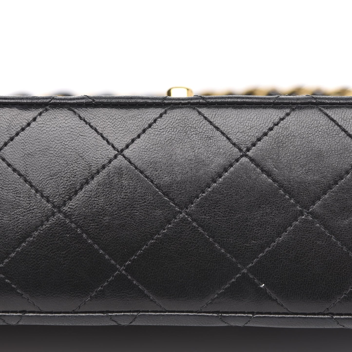 Lambskin Quilted Small Double Flap Black