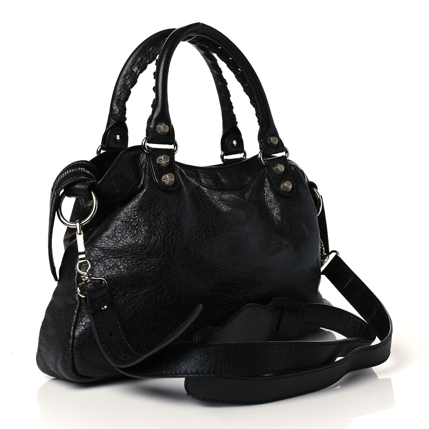 Agneau Giant 12 Silver Hardware Town Black