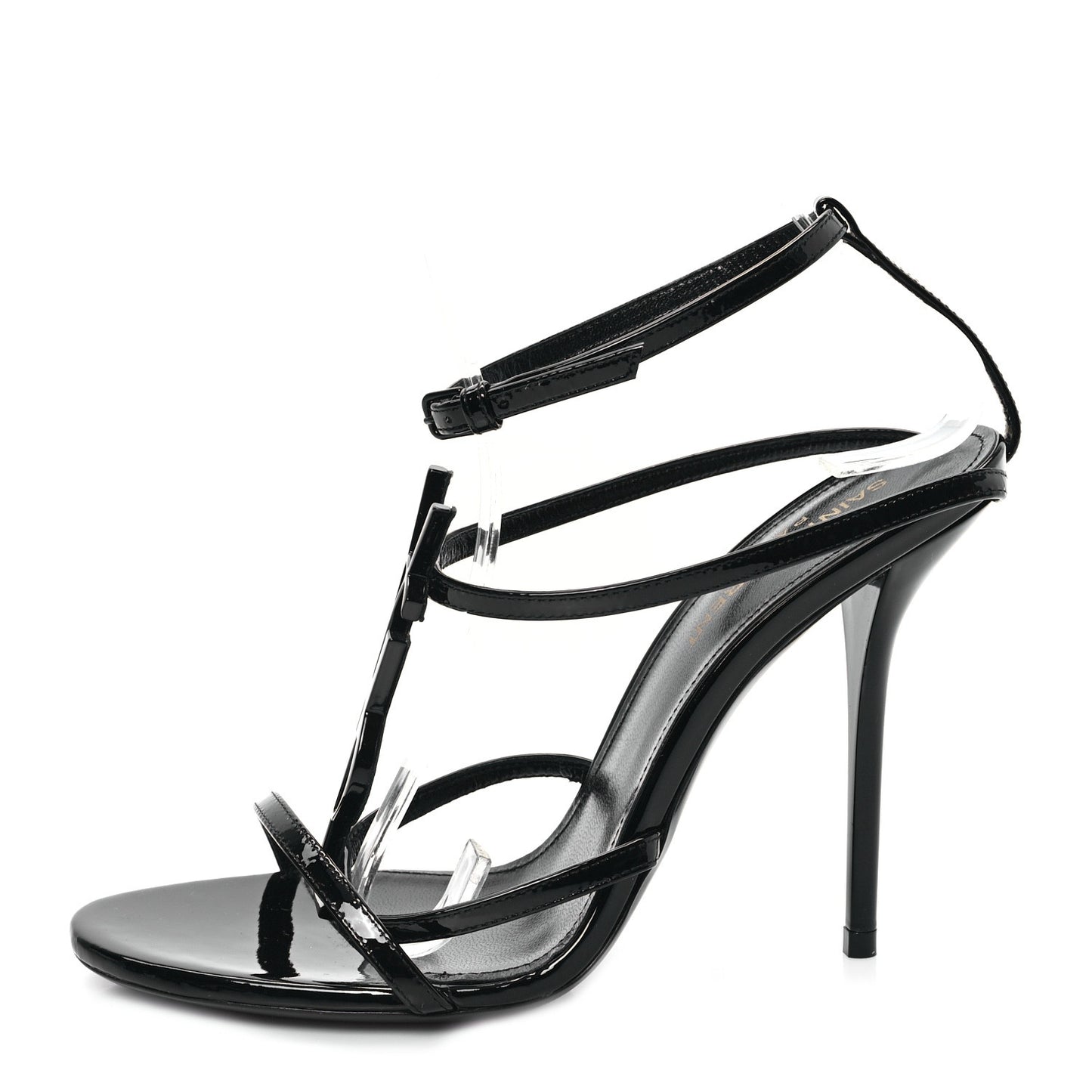 Patent Cassandra 100 Ankle Strap Sandals 36.5 Black