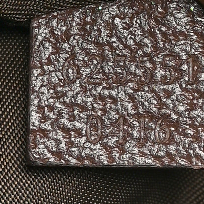 Gucci GG Supreme Monogram Textured Calfskin Web Large Ophidia Cosmetic Case Beige Ebony New Acero 7 of 11