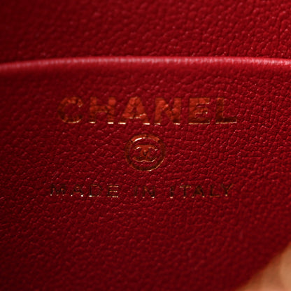 Chanel Patent Calfskin Quilted Shiny Coco Clutch With Chain Red 6 of 11