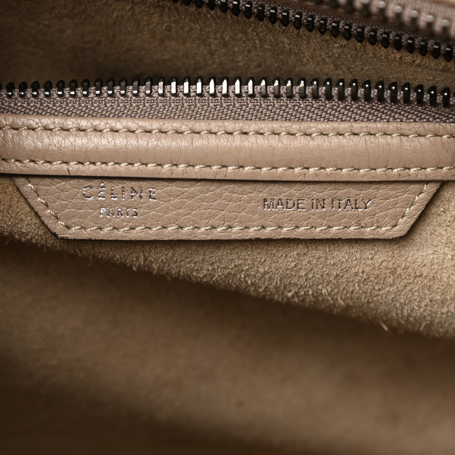 Celine Drummed Calfskin Mini Luggage Dune 5 of 25