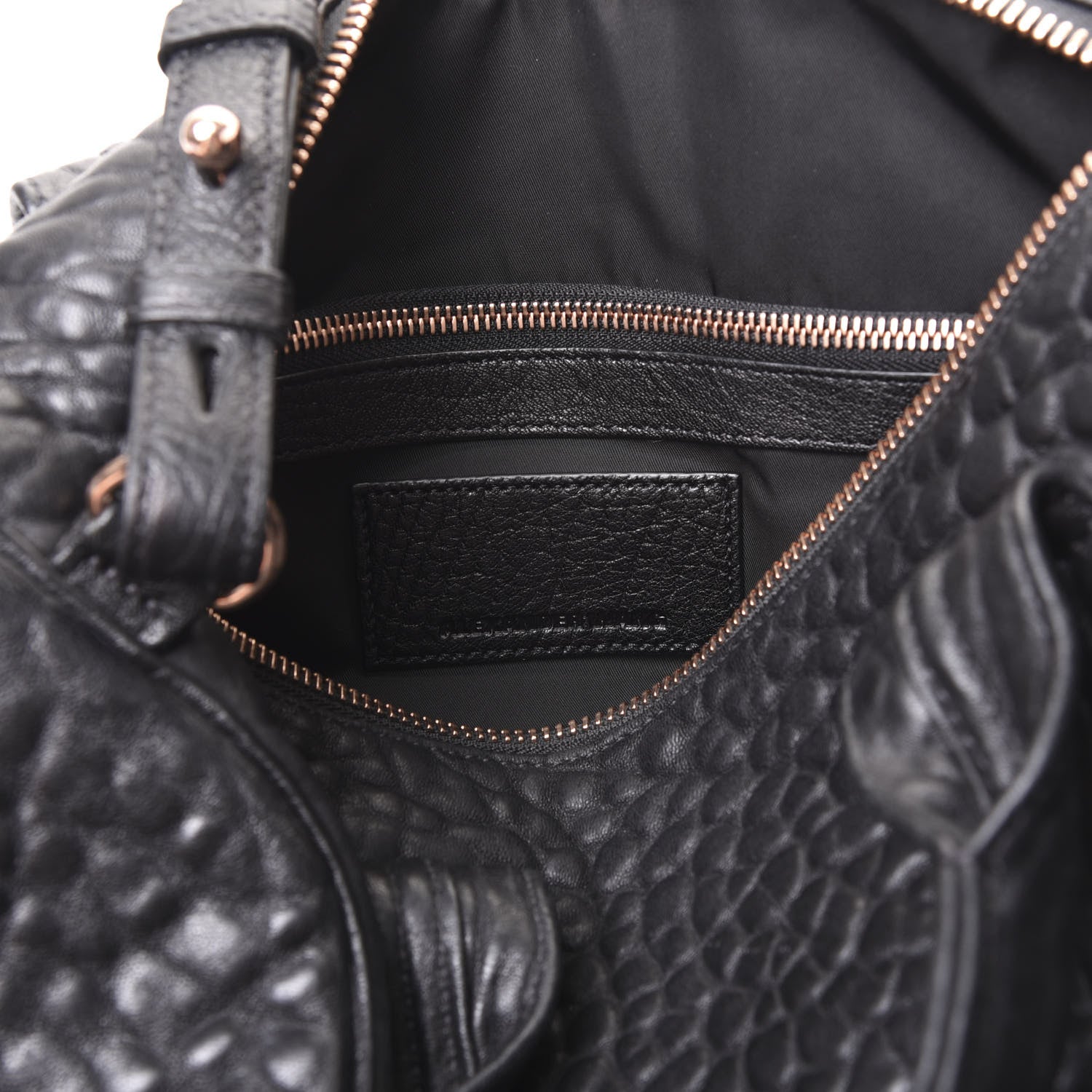 Alexander Wang Pebbled Lambskin Rocco Black Rose Gold Hardware 7 of 8