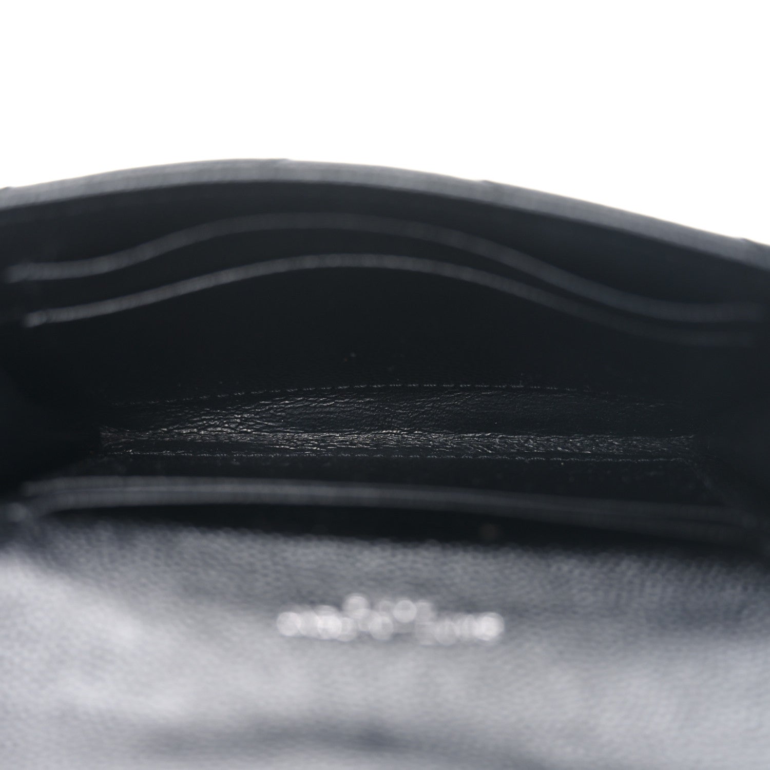 Saint Laurent Grain De Poudre Matelasse Chevron Small Monogram Envelope Wallet Black 5 of 8