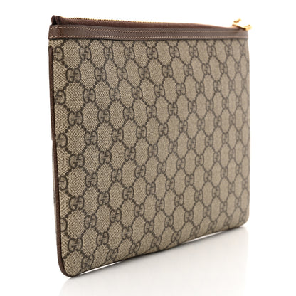 Gucci GG Supreme Monogram Large Ophidia Pouch Clutch Brown 3 of 11