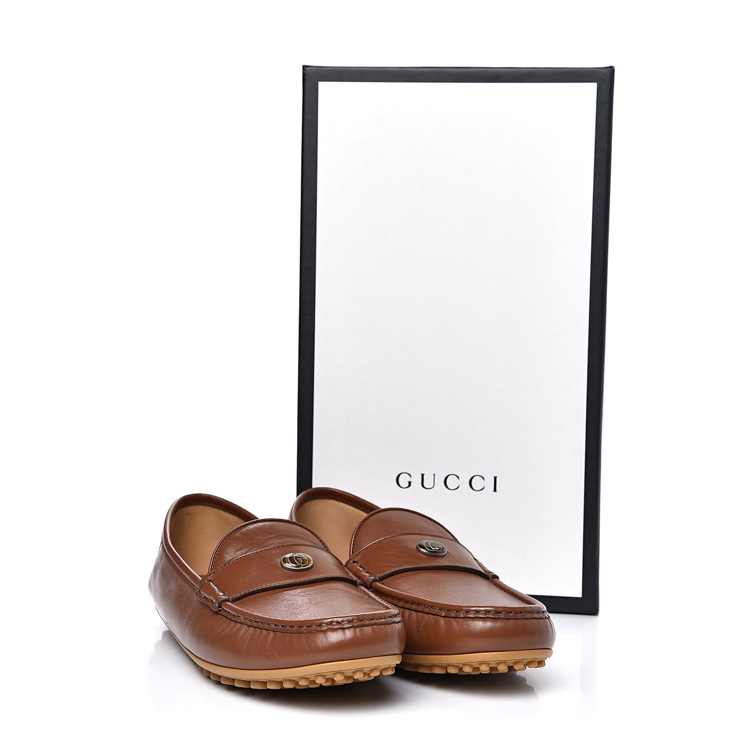 Nappa Mens GG Driver Loafers 8 Cuir