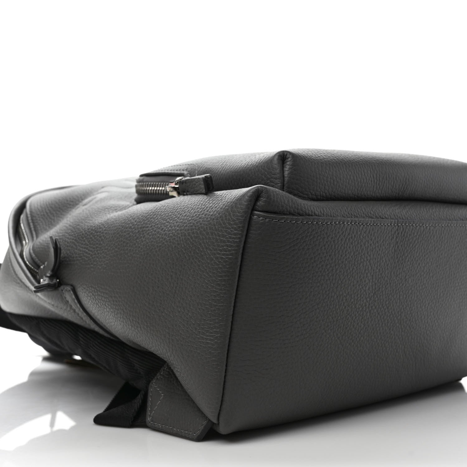 Burberry Calfskin Logo Embossed Backpack Charcoal Grey 7 of 10