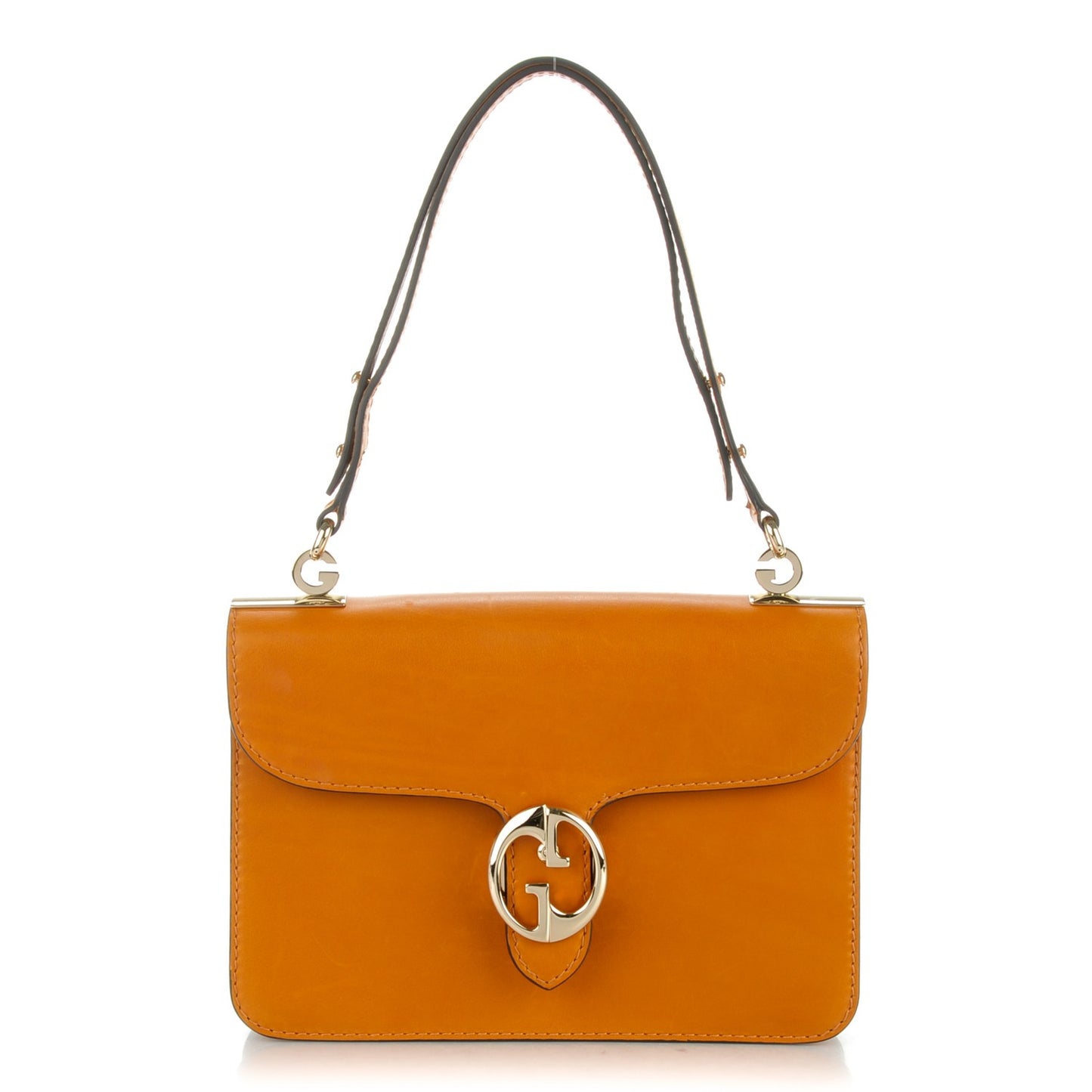 Calfskin Medium 1973 Shoulder Flap Bag Orange