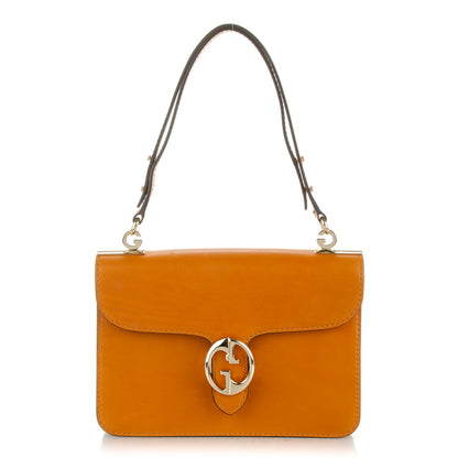Gucci Calfskin Medium 1973 Shoulder Flap Bag Orange 1 of 9