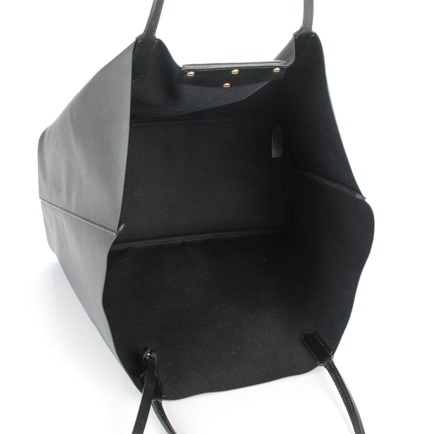 Textured Coated Canvas Rottweiler Print Medium Antigona Tote Black