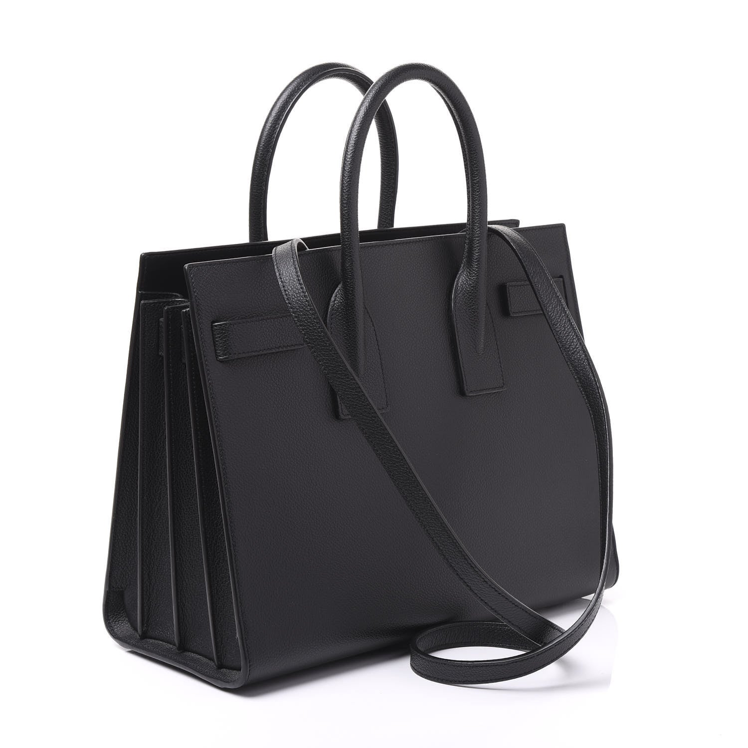 Saint Laurent Grained Calfskin Small Sac De Jour Black 3 of 9