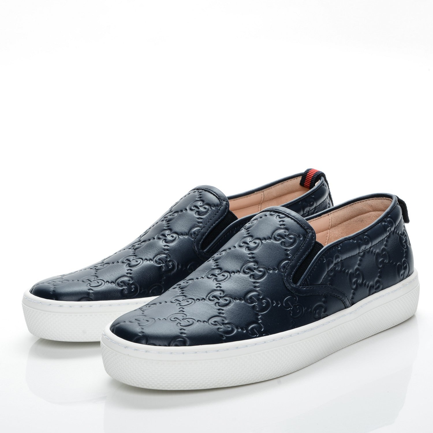 Gucci Guccissima Dublin Slip On Sneakers 37 Blue 3 of 8