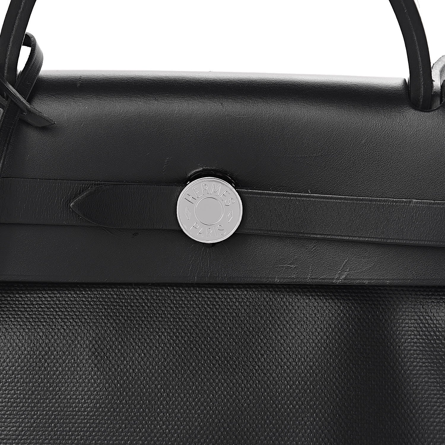 Hermes Toile H Berline Vache Hunter Herbag Zip PM 31 Black Ecru 18 of 18