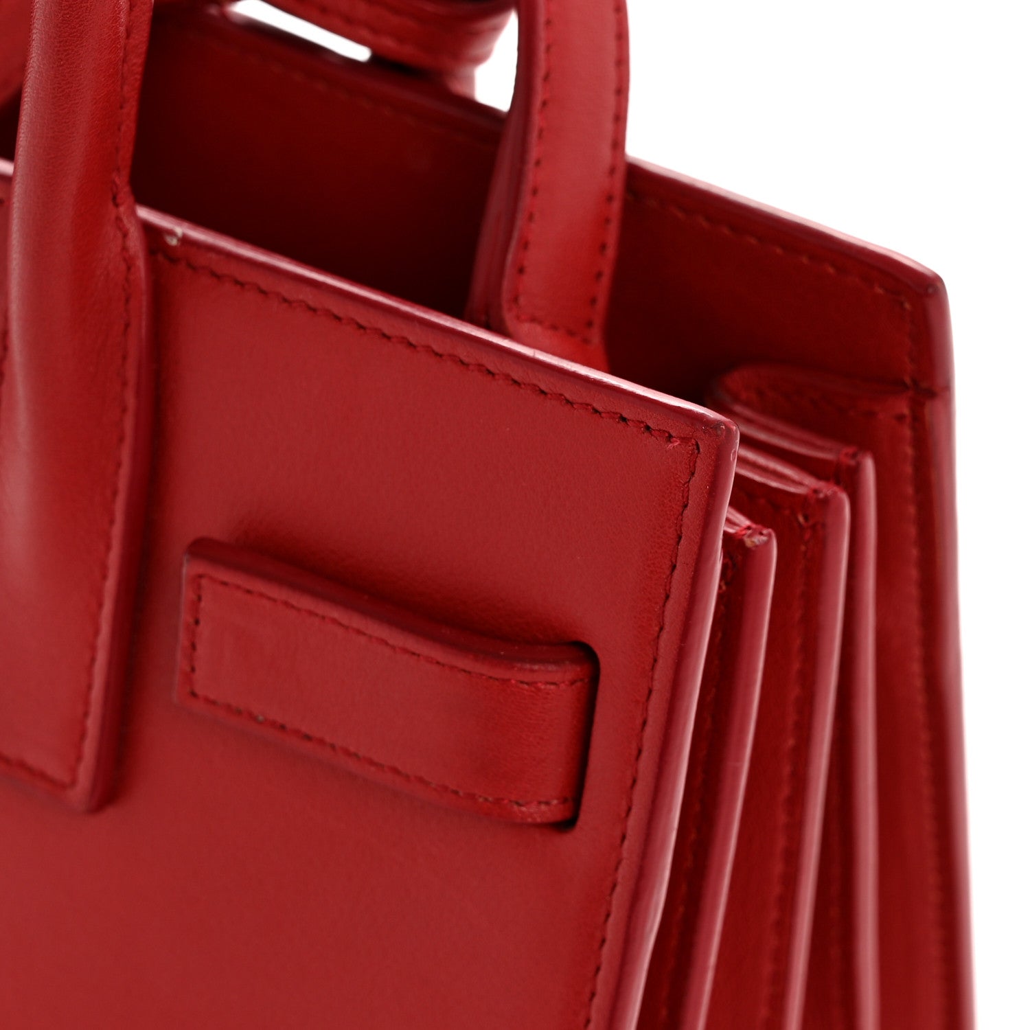 Saint Laurent Calfskin Nano Sac De Jour Lipstick Red 27 of 27