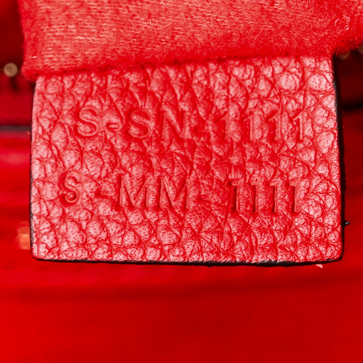 Drummed Calfskin Mini Luggage Coquelicot