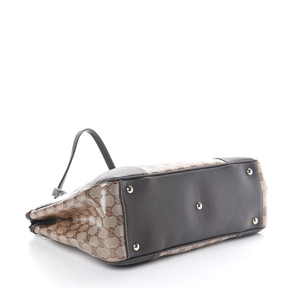 Gucci Crystal Monogram Medium Princy Tote Dark Brown 4 of 8