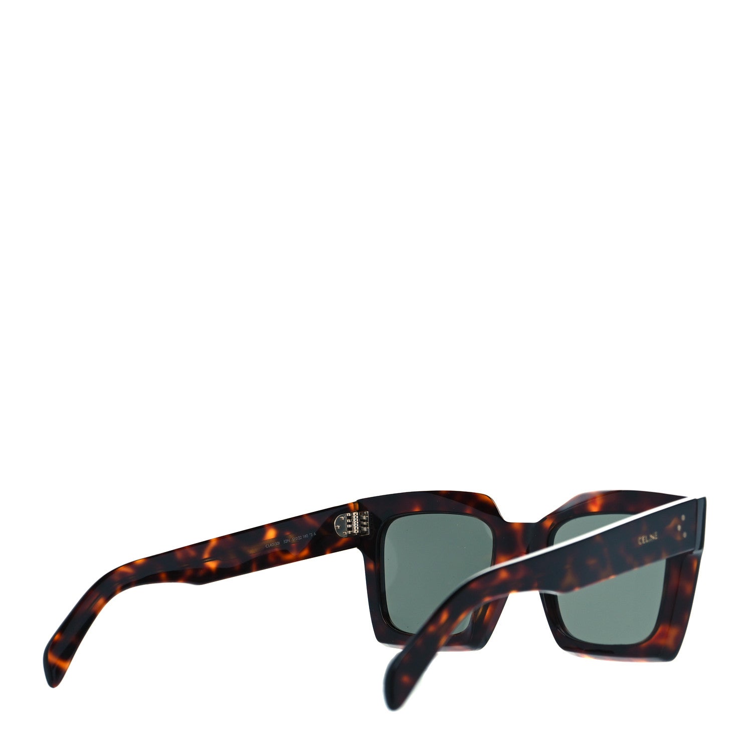 Celine Acetate Square Sunglasses CL40130I Tortoise 3 of 7