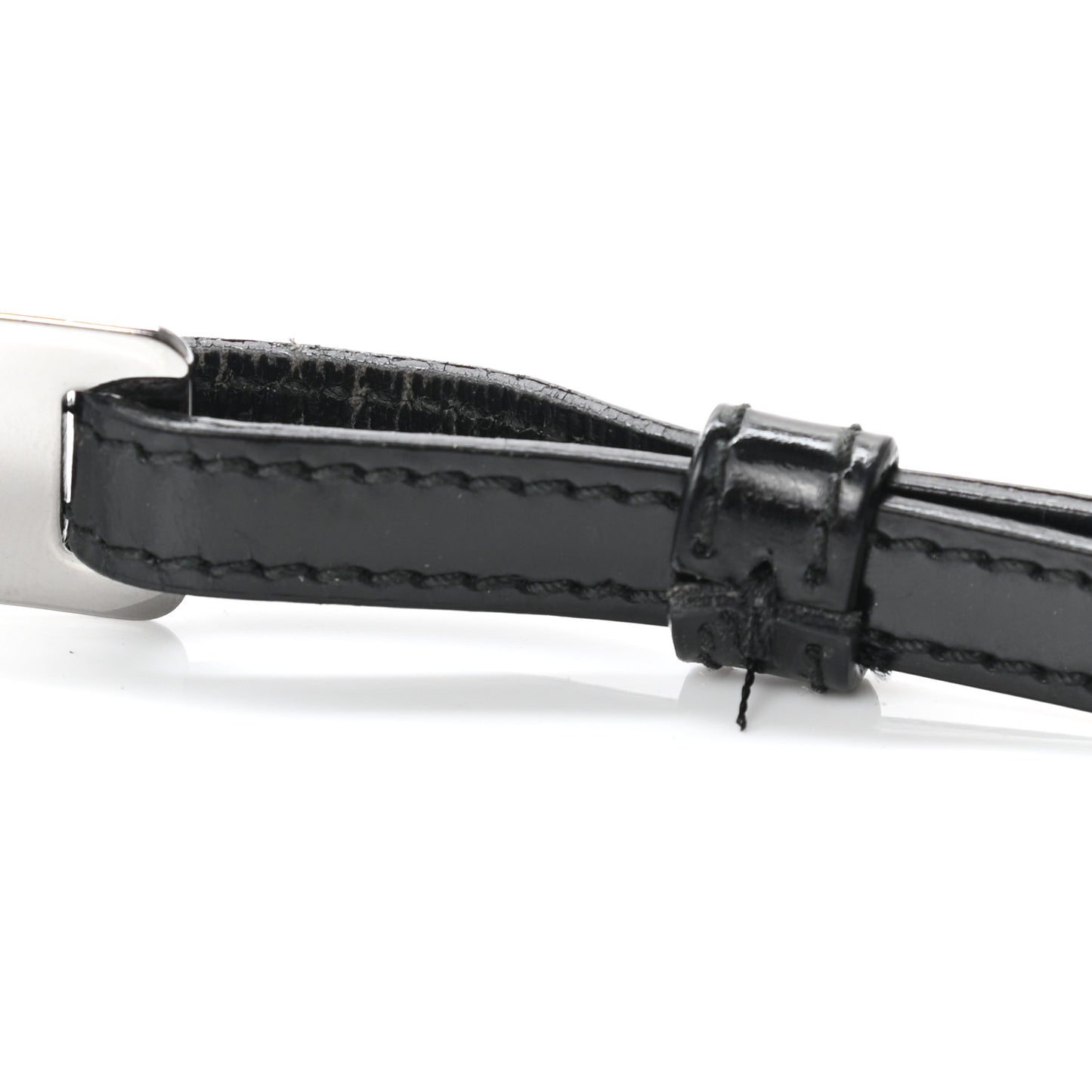 Calfskin Logo Plate Belt 70 28 Black