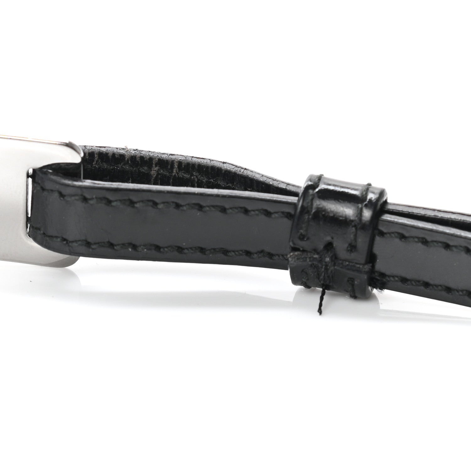Gucci Calfskin Logo Plate Belt 70 28 Black 3 of 4