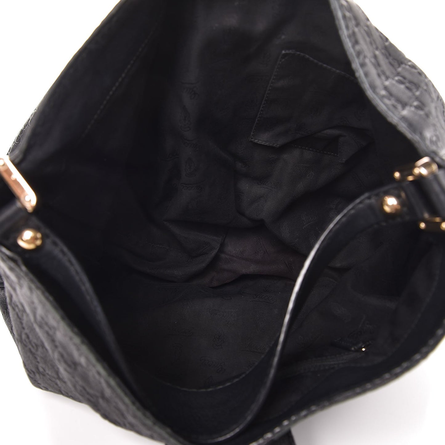 Guccissima Large New Ladies Web Hobo Black