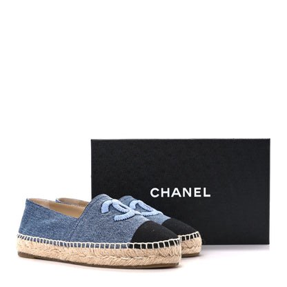 Chanel Denim CC Espadrilles 38 Blue Black 11 of 11