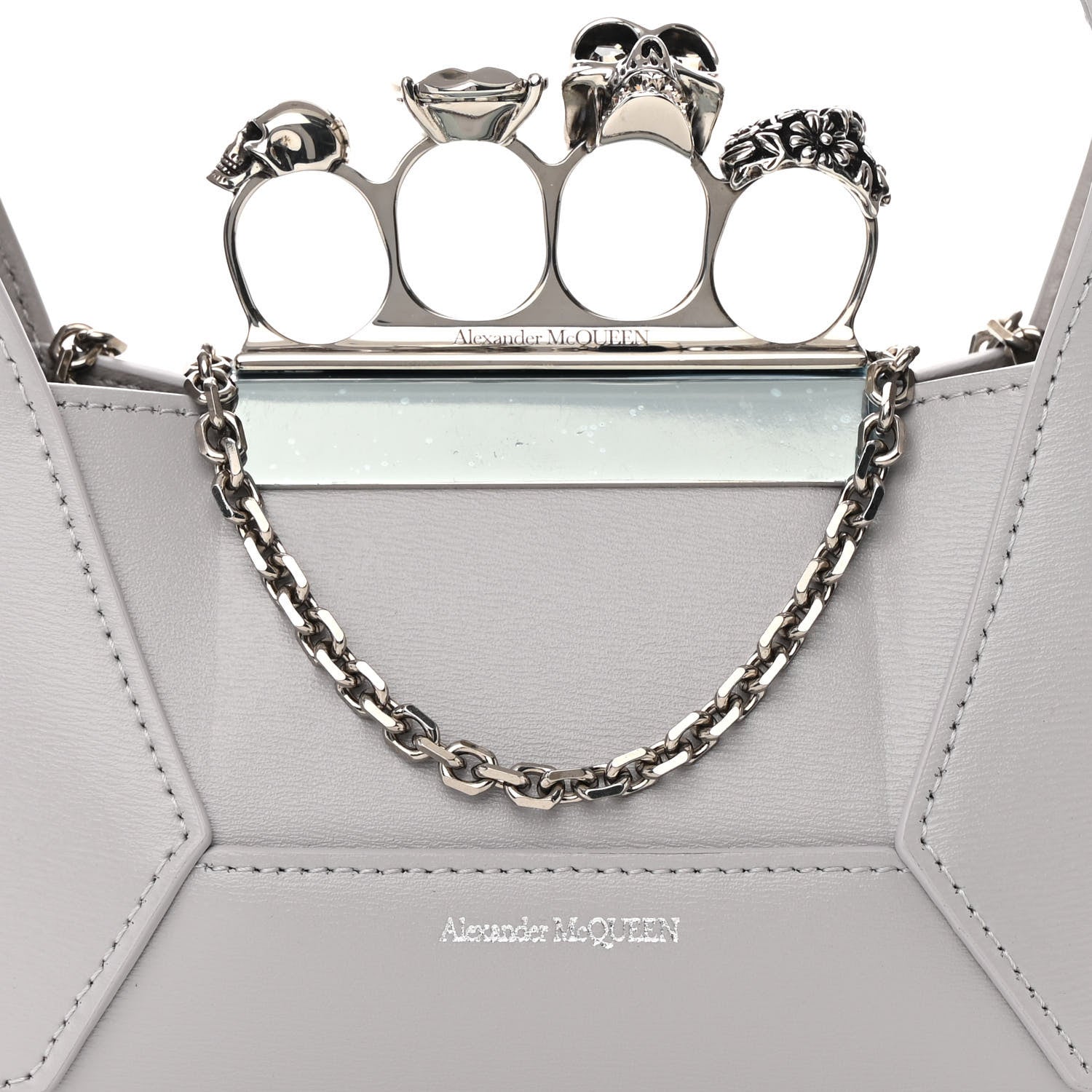 Alexander McQueen Calfskin Mini The Jeweled Hobo Dust 8 of 13