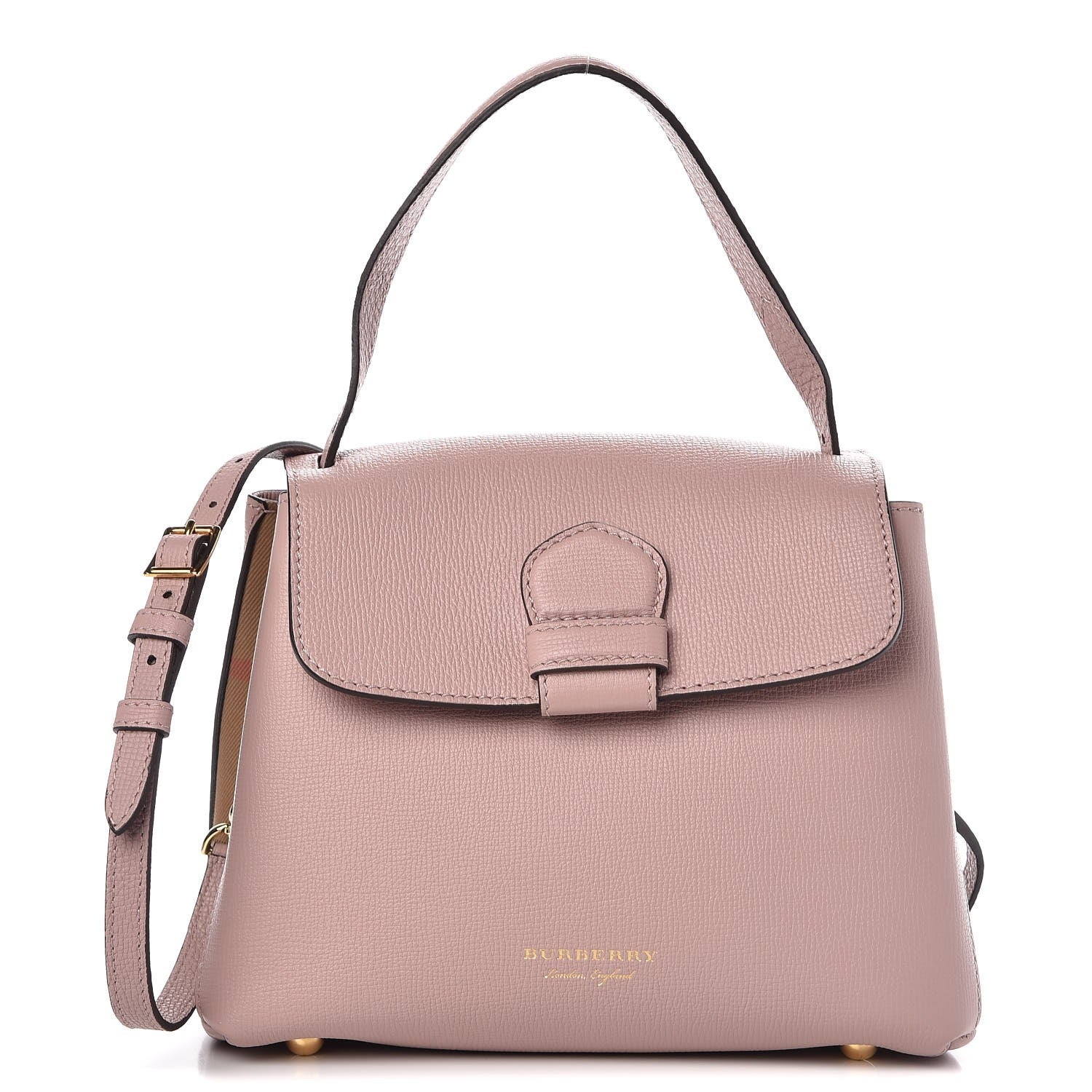Burberry Derby Calfskin House Check Small Camberley Pale Orchid 1 of 9
