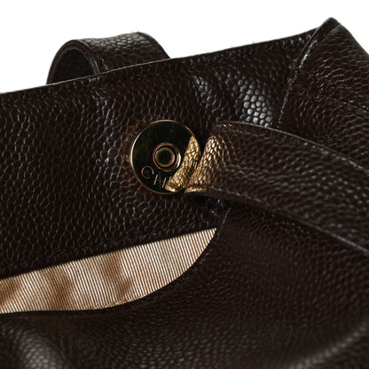 Chanel Caviar CC Tote Brown 10 of 10