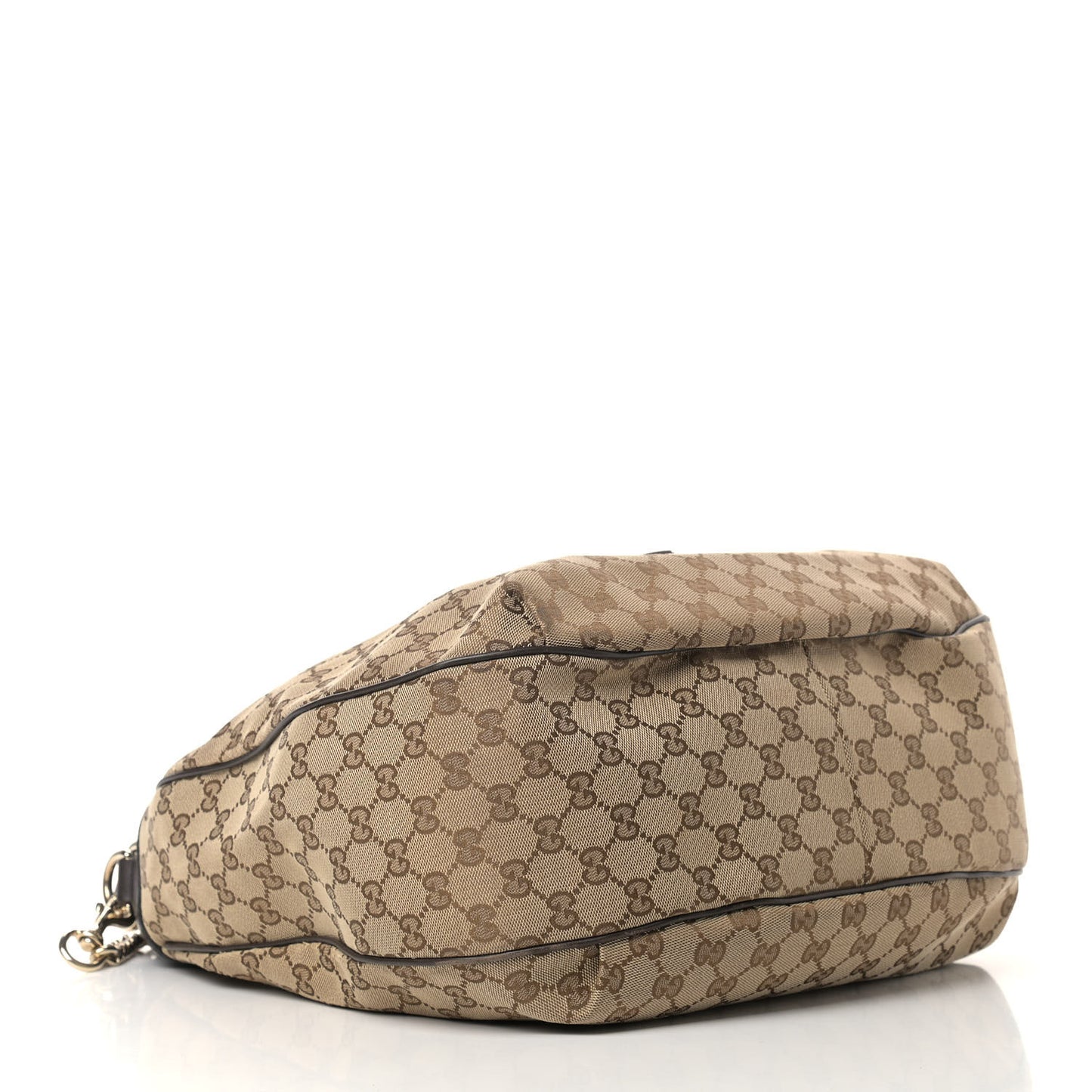 Monogram Margaux Calfskin Medium Emily Hobo Beige Ebony Cocoa