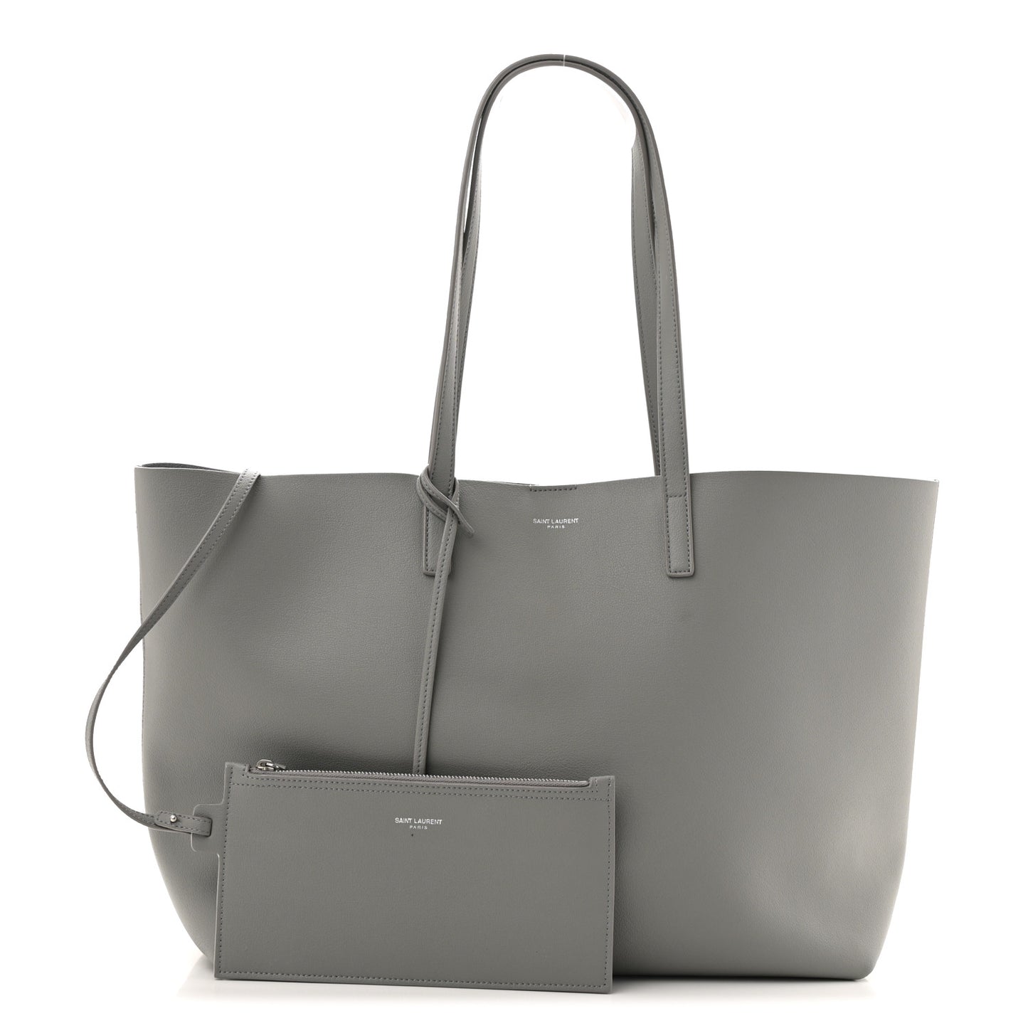 Calfskin Large Shopping Tote Granite
