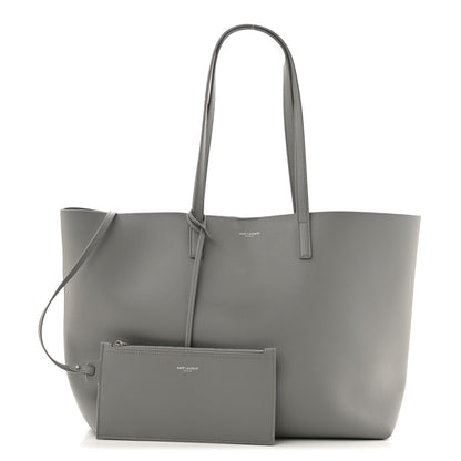 Saint Laurent Calfskin Large Shopping Tote Granite 3 of 12