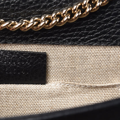 Gucci Dollar Calfskin Small Interlocking G Shoulder Bag Black 7 of 8
