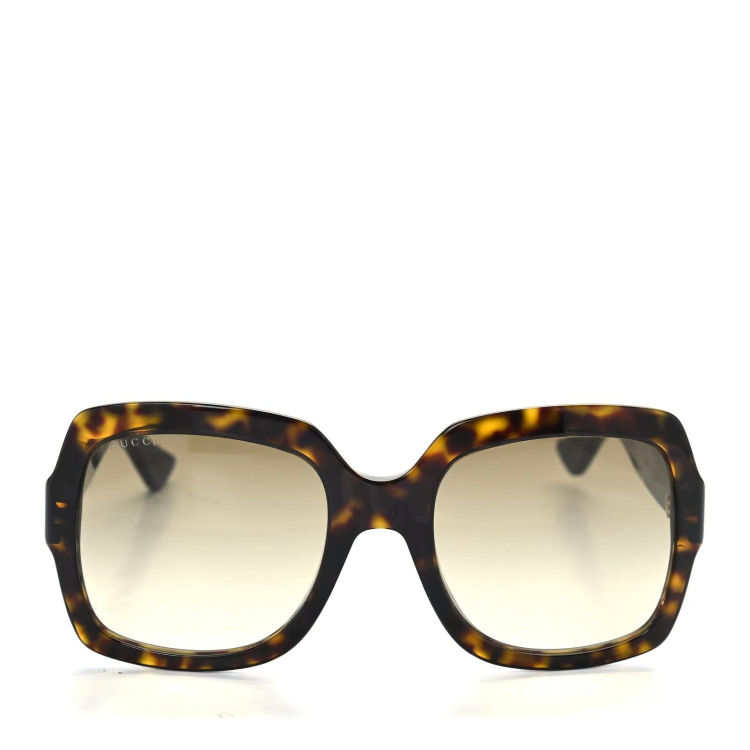 Gucci Oversize Square Web GG 0036S Sunglasses Tortoise 2 of 9