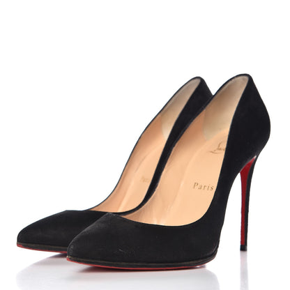 Christian Louboutin Suede Pigalle Follies 100 Pumps 36.5 Black 3 of 11