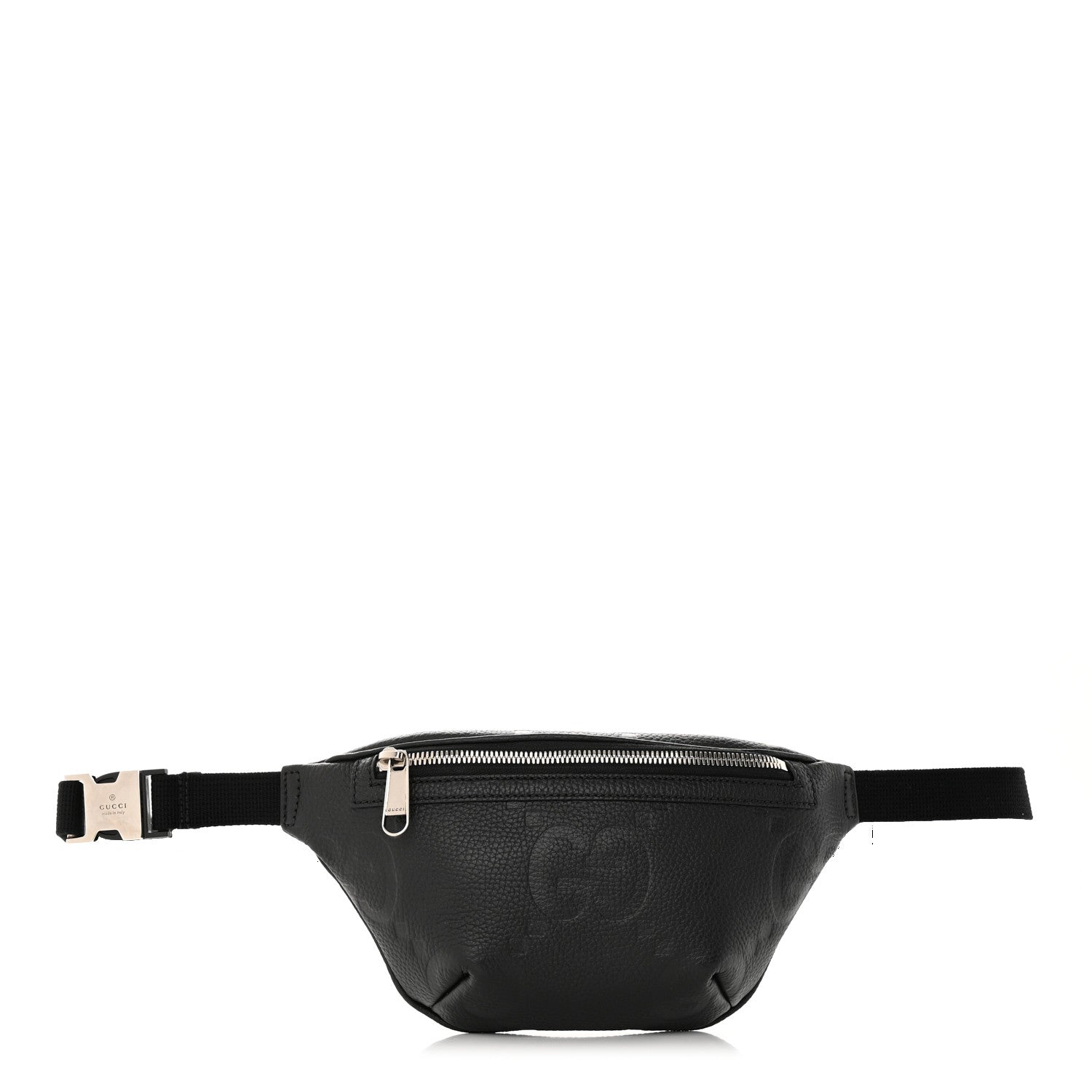 Gucci Piuma Calfskin Jumbo GG Embossed Small Belt Bag Black 1 of 11