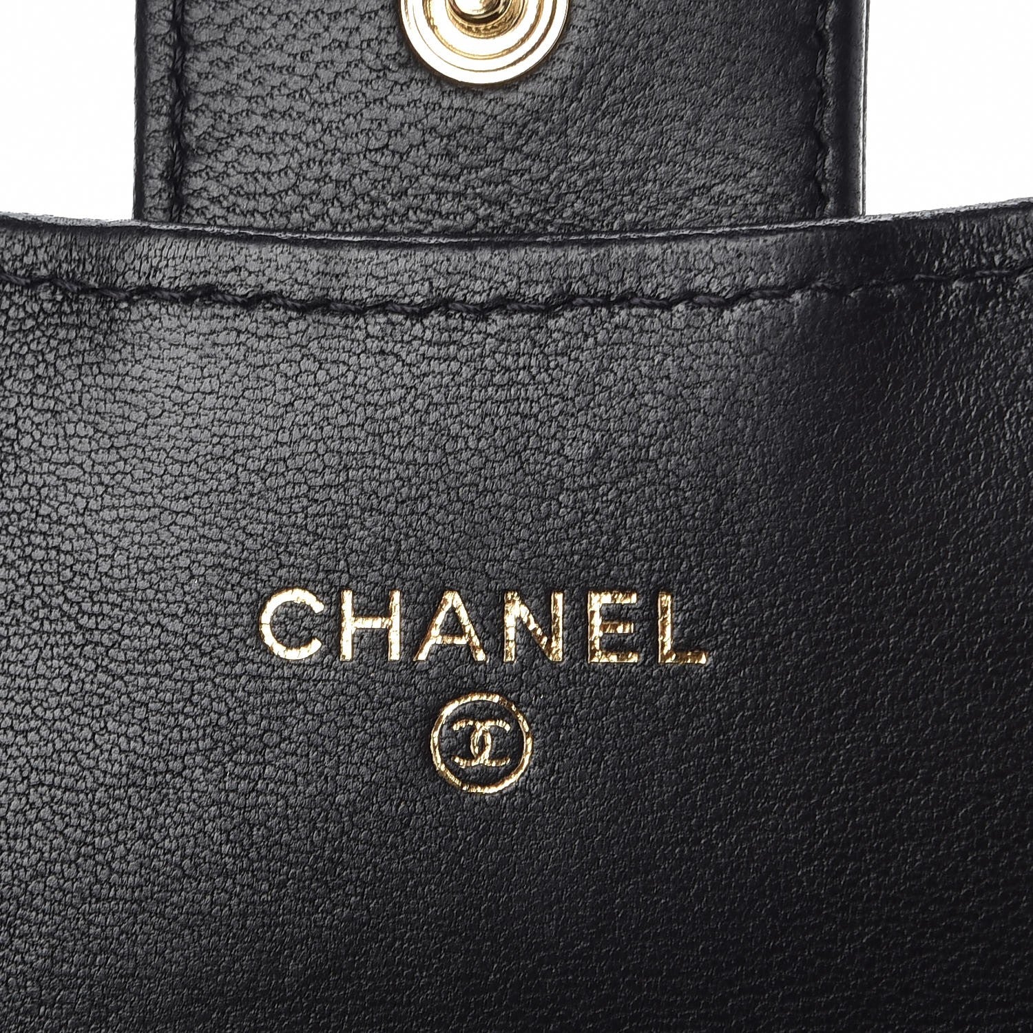 Chanel Lambskin Quilted Large Gusset Flap Wallet Black 6 of 9