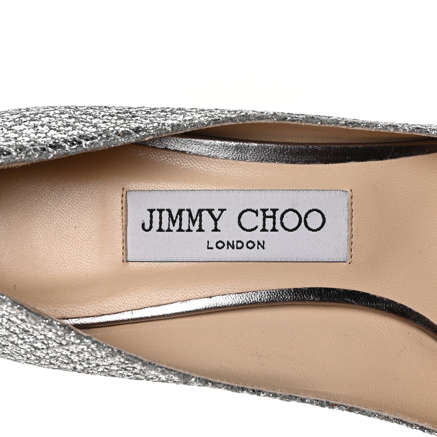 Glitter Pointy Toe Romy 60 Pumps 38.5 Silver
