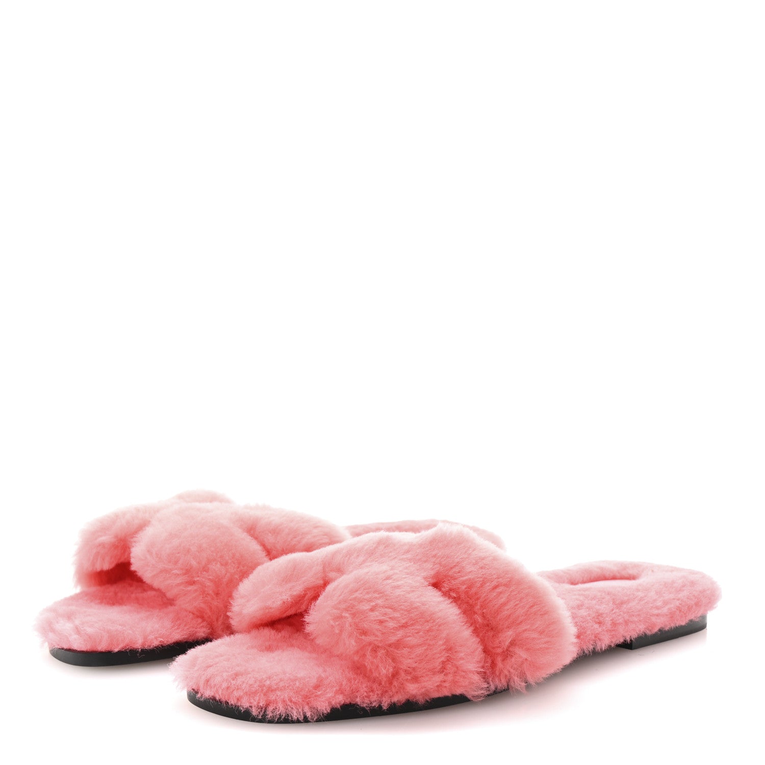 Hermes Woolskin Oran Sandals 41 Rose Du Desert 4 of 8