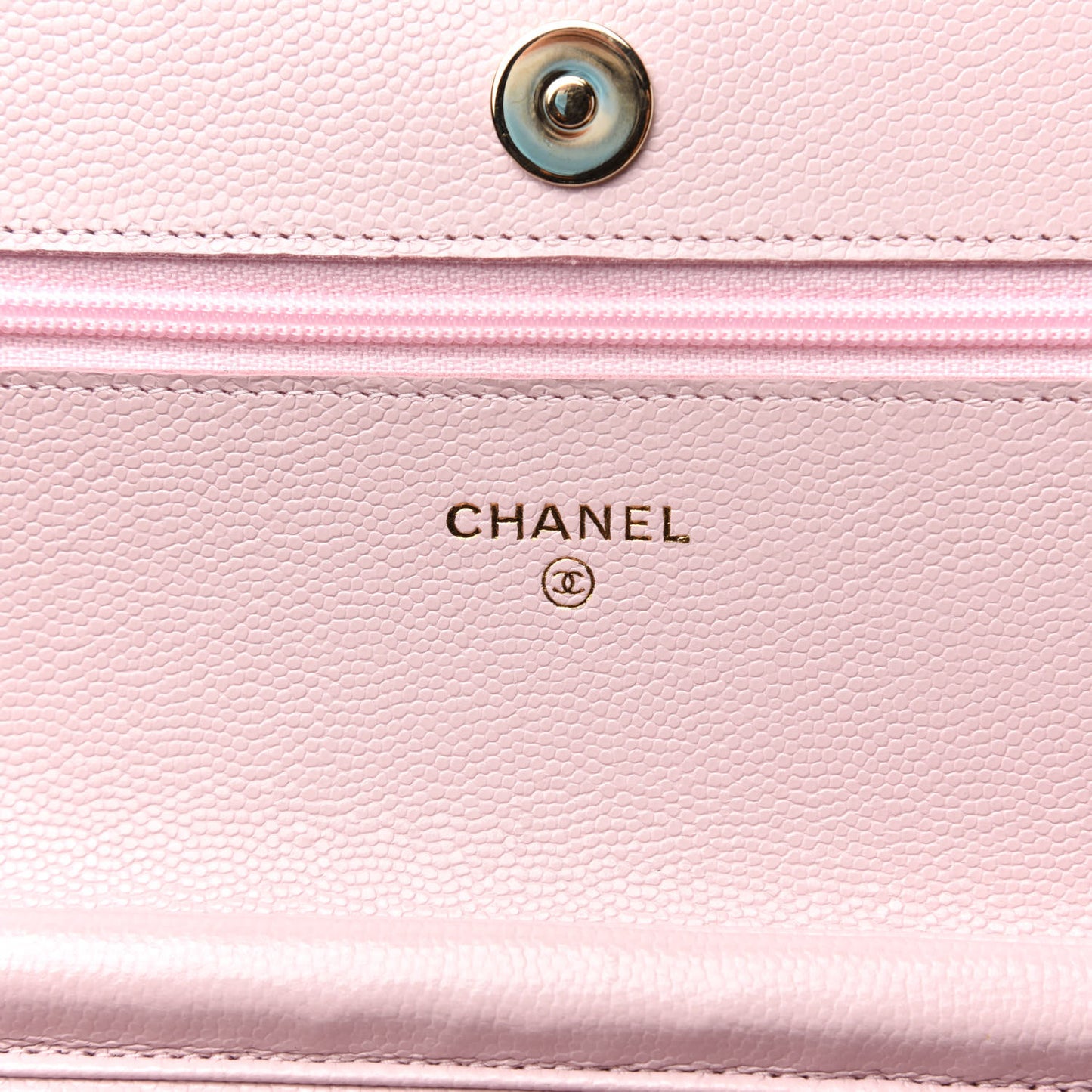 Caviar Quilted Coco Candy Wallet On Chain WOC Light Pink